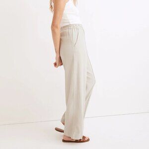 Madewell Breezewoven Pull-On Pants XS | Linen Blend Travel & Spring Capsule